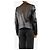 Saint Laurent Giacca biker in pelle nera e tweed - size UK 12 Nero - vista 2