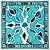 Emilio Pucci Blaues Mini-Quadrat-Tuch