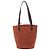 Saint Laurent Borsa tote Paris Panier in rafia e pelle Brown Marrone