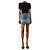Saint Laurent Mini gonna in denim blu con cuciture multiple - size UK 8 - vista 2