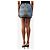 Saint Laurent Mini gonna in denim blu con cuciture multiple - size UK 8 - vista 3