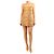 Reformation Mini vestido com estampa de cobra amarelo - size S