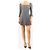 Reformation Mini vestido estampado de pata de gallo negro - size S - vista 3