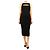 Alexander Mcqueen Schwarzes ärmelloses Rippstrick-Midikleid - size M