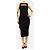 Alexander Mcqueen Schwarzes ärmelloses Rippstrick-Midikleid - size M - Ansicht 3