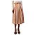 La Prestic Ouiston Falda midi a rayas de seda naranja y crema - size UK 8