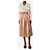 La Prestic Ouiston Falda midi a rayas de seda naranja y crema - size UK 8 - vista 2