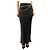 Paco Rabanne Falda maxi de satén negra - size UK 8 Negro