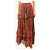 Etro Falda maxi escalonada roja con estampado paisley - size UK 10