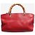 Gucci Borsa tote Red Bamboo Shopper Rosso - vista 4