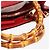 Gucci Borsa tote Red Bamboo Shopper Rosso - vista 5