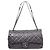 Chanel Borsa a tracolla Shiva Single Flap in caviar grigio scuro 2012