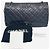 Chanel Borsa a tracolla Shiva Single Flap in caviar grigio scuro 2012 - vista 10