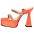 Mach & Mach Sandali platform in raso Coral Devon - size EU 36 Arancione