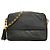 Borsa a tracolla Chanel in pelle d'agnello nera Nero