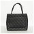 Borsa Tote Chanel in pelle di vitello martellata nera Nero - vista 9