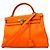Hermès Borsa Hermes Kelly 32 in Swift Orange Arancione