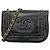Borsa a tracolla Chanel in pelle d'agnello nera Nero