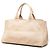 Borsa Satchel Prada Beige Large Canvas Canapa Bijoux - vista 2