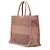 Dior Book Tote Large in mesh ricamato Rosa - vista 2