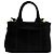 Borsa Tote Prada Small Canvas Canapa Logo Nera Nero - vista 3