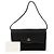 Borsa a tracolla Gucci in tela nera con catena Interlocking G Nero - vista 7