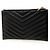 Saint Laurent Black Chevron Grain De Poudre Monogram Bill Pouch Negro - vista 2