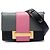 Ribbon Prada Bolso bandolera de piel de becerro City Tricolor Black con cinta Negro