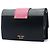 Ribbon Prada Bolso bandolera de piel de becerro City Tricolor Black con cinta Negro - vista 2