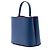 Prada Borsa Satchel Panier Grande in Pelle Saffiano Blu - vista 2