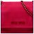 Borsa a tracolla con patta Miu Miu Pink Canvas Canapa con catena Rosa - vista 6