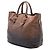 Borsa tote convertibile Prada in Vitello Daino marrone ombré con zip laterale - vista 2