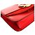 Chloé Mini Borsa a Tracolla C Chain in Vitello e Camoscio Rossa Rosso - vista 11