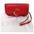 Chloé Mini Borsa a Tracolla C Chain in Vitello e Camoscio Rossa Rosso - vista 17