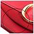Chloé Mini Borsa a Tracolla C Chain in Vitello e Camoscio Rossa Rosso - vista 9