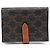 Céline Celine Brown Triomphe Coated Canvas Compact Wallet Dark brown