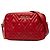 Borsa camera Miu Miu in nappa matelassé rossa con catena Rosso