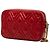 Borsa camera Miu Miu in nappa matelassé rossa con catena Rosso - vista 2