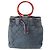 Chanel Blue CC Quilted Denim Bucket Bag mit Resinhandschlaufe Blau