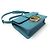 NUOVA BORSA A MANO DIOR MICRO 30 MONTAIGNE IN PELLE BOX CON TRACOLLA Turchese - vista 3