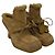 Mules Burberry con shearling in camoscio marrone Rosso - vista 3