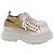 Alexander McQueen Tread Slick Glitter Sneaker aus gold metallic Canvas Golden Metallisch