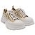 Alexander McQueen Tread Slick Glitter Sneaker aus gold metallic Canvas Golden Metallisch - Ansicht 3