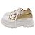 Alexander McQueen Tread Slick Glitter Sneaker aus gold metallic Canvas Golden Metallisch - Ansicht 4