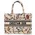 Saco Tote Dior em Ráfia Bege Marrom