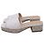 Mules con platform Malaga Gucci GG Supreme Monogram in tela bianca Bianco - vista 4