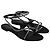 Sandali Saint Laurent Gia con cristalli in pelle nera Nero - vista 2