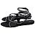 Sandali Saint Laurent Gia con cristalli in pelle nera Nero - vista 4
