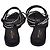 Sandali Saint Laurent Gia con cristalli in pelle nera Nero - vista 5