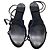 Sandali Saint Laurent Gia con cristalli in pelle nera Nero - vista 8